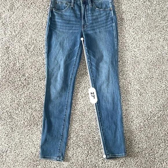 Madewell 10” High Rise Skinny Jeans - Medium Wash - Size 27 - Classic Minimal - Picture 11 of 11